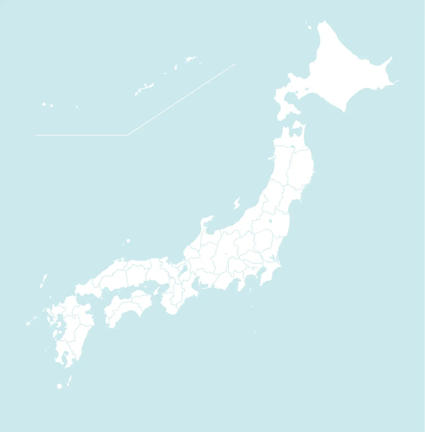 日本地図上の施設分布